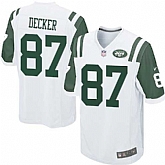 Nike Men & Women & Youth Jets #87 Decker White Team Color Game Jersey,baseball caps,new era cap wholesale,wholesale hats